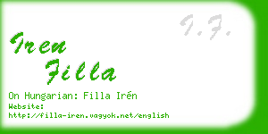iren filla business card
